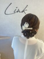 リンク(Link)&nbsp;シニヨン/シニヨンアレンジ/結婚式アレンジ/ヘアセット/平塚