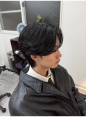 MEN'S/韓国/ニュアンスパーマ/センターパート/下田優也