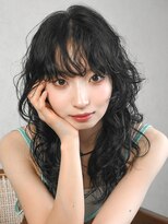 シオン(shion)&nbsp;顔周りレイヤーグレージュ韓国ヘアミディアム_F41121