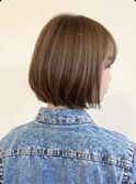 30代40代ショート白髪染めグレイカラーボブ艶栄名駅伏見丸の内