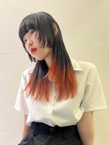 ダブ アオヤマ(DaB AOYAMA)&nbsp;顔まわりデザインカット顔まわりカット姫カットデザインカラー