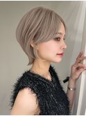 ハイライトバレイヤージュダブルカラーショートカット30代40代