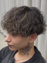 メンズサロン ノード 栄(men’s salon NODE)&nbsp;波巻き栄メッシュカラーマッシュスタイル
