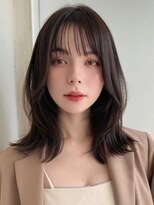 コート 青山(Cote)&nbsp;ブラウンくびれミディ顔周りレイヤー20代30代40代ミディアムボブ