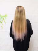 芸能人にも人気♪グラデーション☆ハイカラ―エクステピンク