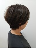 ショート&グレージュ