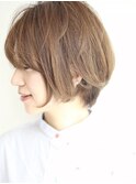 ハイトーン白髪染め×ショートボブ×白髪ぼかしハイライト