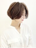小顔カット/大人可愛い/ショートボブ/耳掛けショート/江角