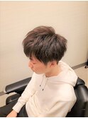 ブラウン/刈り上げ/ナチュラル/好感度/マッシュ/2ブロック