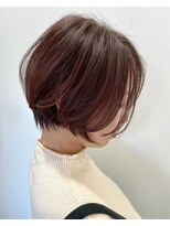 フラッグ ヘアー 天神西通り店(Flag HAIR)&nbsp;前下りショート☆イルミナカラー☆丸みショート