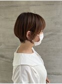 小顔補正立体カット×ナチュラル丸みボブ 10代20代30代40代50代