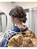 振袖和装ヘア★ボブからアップヘアセット 着付け成人式など