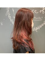 サロットルーチェ(salotto luce)&nbsp;インナーカラーでチェリーレッド