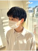 デザインカラー　襟カラー　ブロンド×ウルフ　10代20代【篠崎】