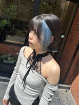 ココット 京橋店(cocotte)&nbsp;艶髪ライトブルーアンブレラカラー　上田紗也