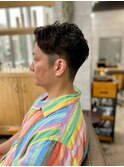 MEN'S HAIRダークアッシュマッシュパーマ