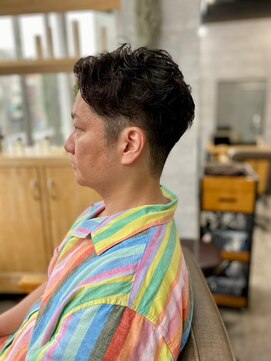 メンズカット バイ ソイクフ(メンズカット by SOY-KUFU) MEN'S HAIRダークアッシュマッシュパーマ
