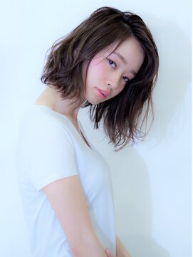 ジェニーバイメノン(JENNIE by Menon) デジタルパーマ×外ハネボブ×ショコラベージュ　前髪