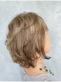 上品ハイライト/白髪ぼかしハイライト/ミルクティー/ベージュ