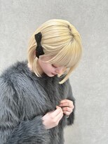 ロンド レア 天神大名店(Lond Le’a) ケアブリーチハイトーンワンレンボブ小顔カット天神大名韓国ヘア