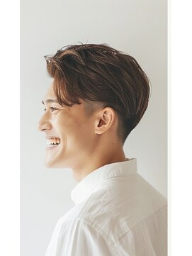 メンズ ルシードスタイル アウラ 松戸市五香(LUCIDO STYLE Aura) アップバング【五香#メンズカット#<理容室>#ブリーチ#眉毛】