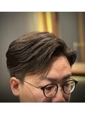 <理容室>メンズ パーマ フェザーパーマ 刈り上げ 七三