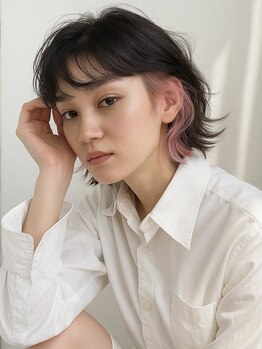 フィグバイアルテフィーチェ(fig by artefice)の写真/【西宮/ノンダメージサロン認定店】インナーカラー/ハイライトはお任せ！今までにない艶カラーを再現！