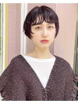 コンビネーション(combination) ショートパーマ　バイオレットブラウン　20代30代40代50代60代