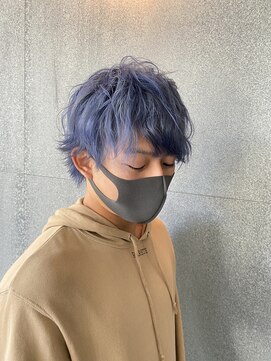 メンズ クーヘアー(Men's coohair) ライトグレーブルー