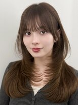 アマトウキョウ アユンチェ(AMA TOKYO×AYUNCHE) 韓国ヘア 透明感カラー 2wayバング レイヤーカット 顔周り