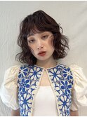 　ボブパーマ/ピンクラベンダー