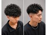 《楽々スタイリング》メンズカット+パーマ+シェービング 14,000円→13,000円