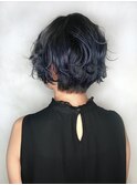 ディープブルーグラデーション×クールショート