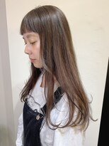 サロンドミルク 溝の口店(salon de MiLK) *オン眉スタイルの透明感のあるブラウングレージュ