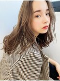 大人クールなレイヤーロング　マロンベージュ
