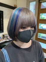 ボアップ 松山店(boappu) #グレイカラー#ミニボブ#インナーカラー