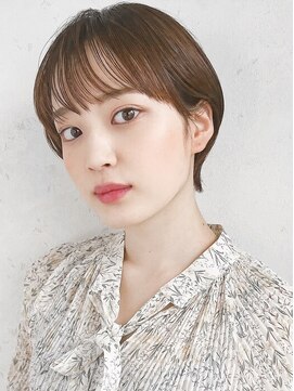 カフカヘア 吉祥寺店(kafka hair) 大人かわいいひし形丸み前下がりショートボブ/ガールクラッシュ