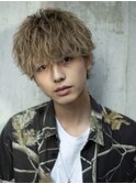 ★スーツ短髪ツーブロック束感パーママッシュ黒髪ナチュラル★