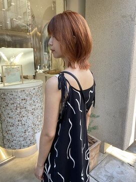 マイル 渋谷(mile) ハイライトオレンジ×ボブレイヤー