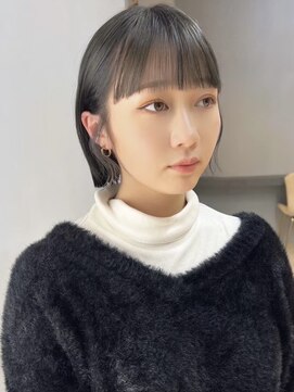 オズ 安積店(OZ) ダブルカラー外ハネボブインナーカラーハイライトケアブリーチ