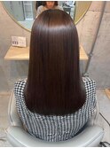 美髪のススメ髪質改善切りっぱなしボブピンクブラウン