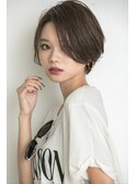 くびれショート黒髪ニュアンスパーマ