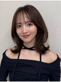 顔周りレイヤーカット/イメチェンヘアスタイル/韓国くびれヘア