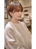 大人綺麗な小顔襟足スッキリショートボブ　30代40代50代