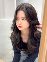 ノエシキカ(noe sikika)&nbsp;くびれヘア/アプリコットオレンジ/ハイライトカラー/栄a38