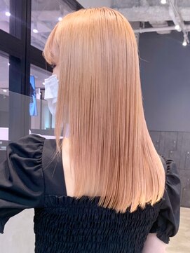 シオン(shion) ハイトーンロングブリーチ韓国ヘア顔周りレイヤー_ba339261