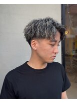 メンズバイココテラス 豊中(men's by cocoterace)&nbsp;ツイスパ/メンズパーマ/ホワイトメッシュ/ツイストスパイラル
