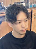 ゼロスバーバー(0's BARBER SHOP)&nbsp;20代ツイストスパイラル◎韓国風マッシュ×束感メンズパーマ
