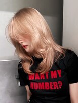 アルバム 新宿(ALBUM SHINJUKU)&nbsp;ロングオリーブベージュ美髪韓国ヘア顔周りレイヤー_ba555464