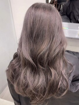 ジルバイジゼル(JILL by GiseL) ロング ケアブリーチ 顔周り ラベンダーグレージュ 10代20代